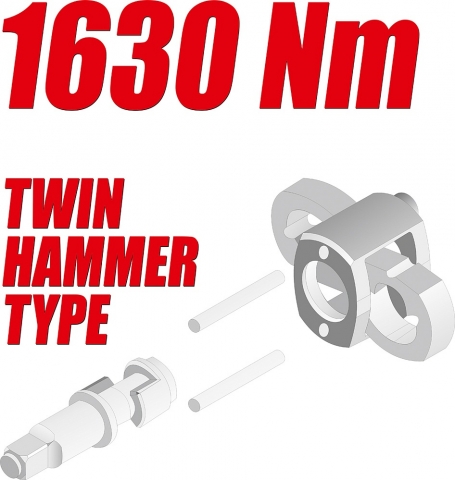 Utahovák pneumatický 3/4" 1630 Nm TWIN HAMMER