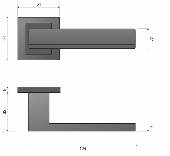 Platon KPL 700 chrom - rozetové kování