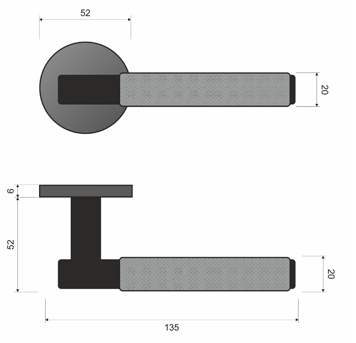 Tess KTS M700 matný chrom - rozetové kování