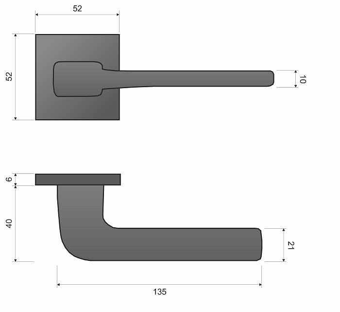 Solo zlatá mat KSO M G00 - rozetové kování