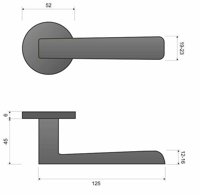 PARMA KPR O M700 chrom mat - rozetové kování