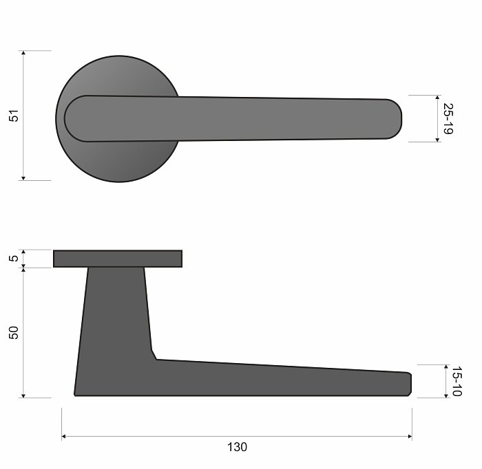 TOKYO KTOK B00 černá - rozetové kování