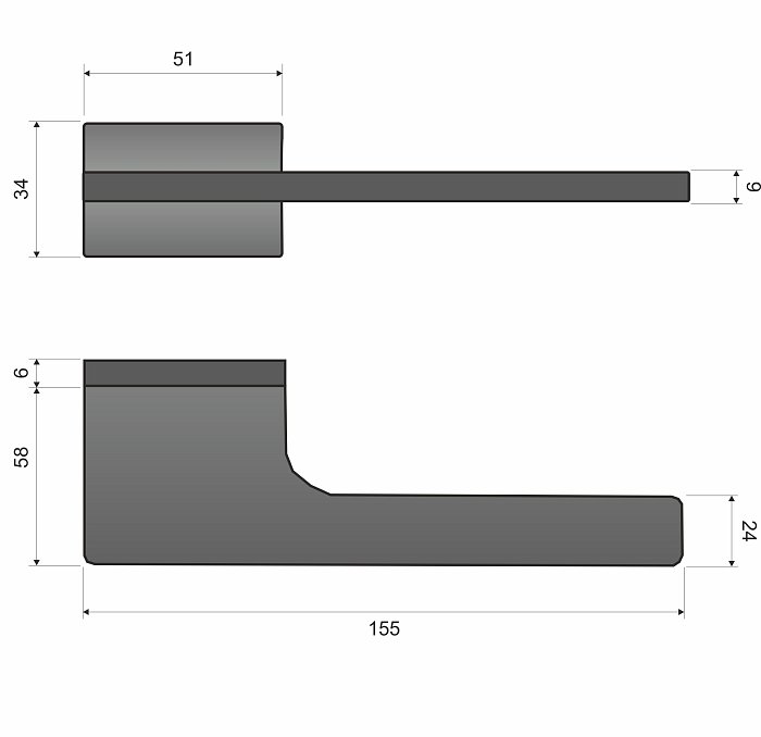 MONZA KMOZ B00 černá mat B00 - rozetové kování