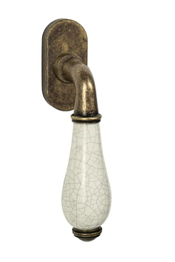 Okenná kľučka Leontina - antik/bronz