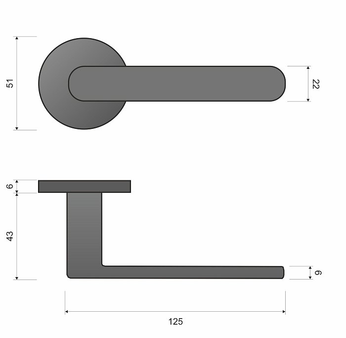 Wenus KWF O 900 bronz satina  - rozetové kování