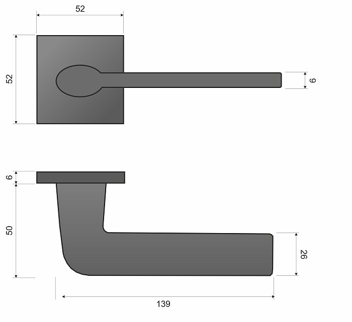 Stinger FIT matný chrom KSR M700 - rozetové kování
