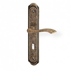 Rustik dverové štítové kovanie - patina bronz matný