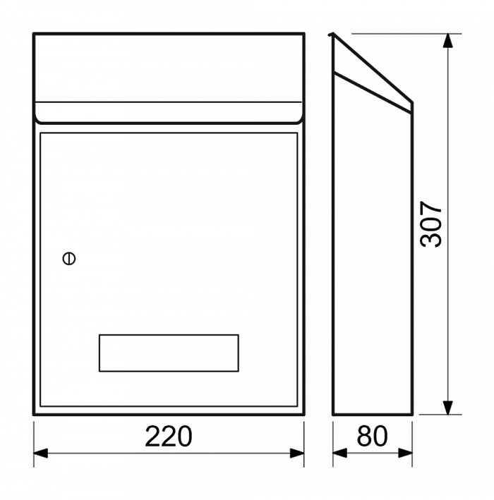 Poštovní schránka BK.33 - bílá