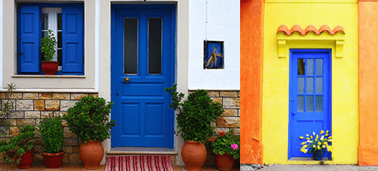Modré dveře