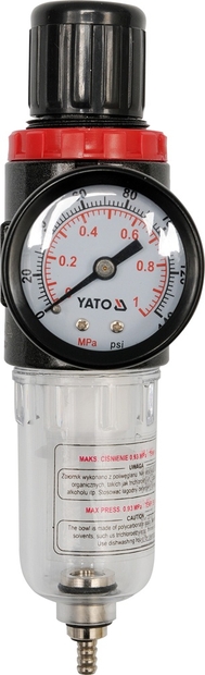 Regulátor tlaku vzduchu 1/4 ", max. 0,93MPa, s filtrom (15ccm)