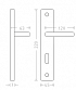 Monte dveřní štítové kování - F9 ocel